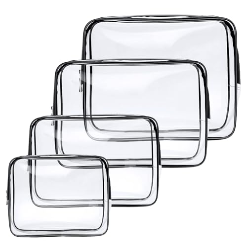 4 Stück Kosmetiktasche, Kulturtasche Transparent Durchsichtig, wasserdichte PVC Reise Waschtaschen für Familie Männer un Frauen Wasserdicht Kosmetikbeutel Reise Set 4 Stück Kosmetiktasche, Kulturtasche Transparent Durchsichtig, wasserdichte PVC Reise Waschtaschen für Familie Männer un Frauen Wasserdicht Kosmetikbeutel Reise Set von Zbssny