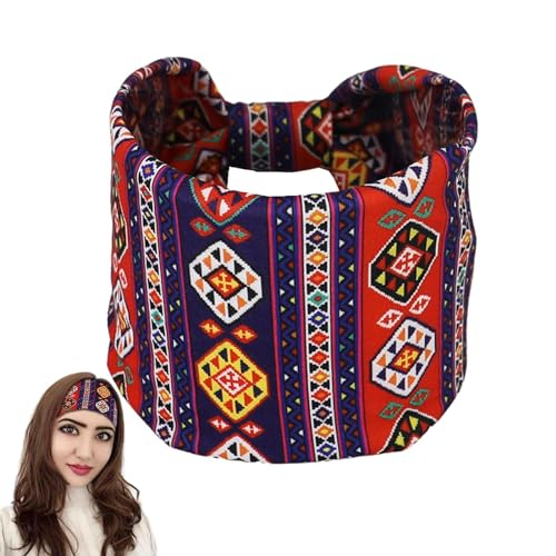 Zceplem Boho Bandeau Stirnbänder - Rutschfeste breite Boho-Stirnbänder - Workout-Kopftuch, Bandana-Stirnband für Frauen, Twist-Haar-Accessoires von Zceplem