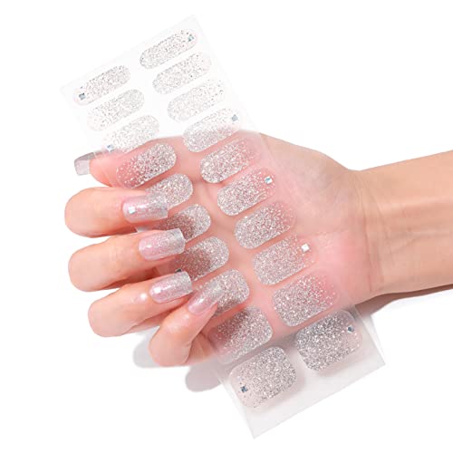 20 Stück/Packung Wraps für Damen, mehrfarbig, selbstklebende Fingernagelaufkleber, Acrylstreifen von Zdprkqzvz