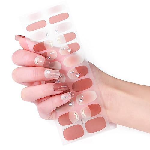 22 selbstklebende Wraps Gel-Nagellack-Streifen, volle Wraps, Nagellack-Aufkleber, Gel-Streifen, Gel-Aufkleber von Zdprkqzvz