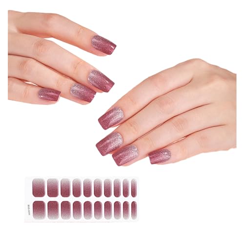 Gel-Nagellack-Aufkleber, volle Wraps für LED-Lampe, einfaches Anbringen und Entfernen, inklusive Feilenstift von Zdprkqzvz