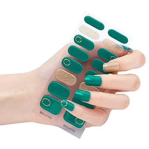 Halbgehärtete Gel-Nagellack-Aufkleber, modisch, klassische Streifen, selbstklebende volle Wraps, Gel-Kunst-Aufkleber von Zdprkqzvz