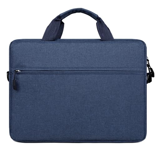 Wasserabweisende Notebook-Tragetasche mit Schultergurt, Laptop-Schultertasche für Reisen, Freizeit, 35,6 cm (14/15,6 Zoll), blau von Zdprkqzvz
