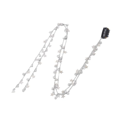 Zdprkqzvz Strass-Haarverlängerung, Kette, Quasten, Haarspange, schimmernde Haarverzierungen, Ornament, elegante Damen-Party-Kopfbedeckung von Zdprkqzvz