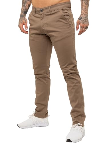 989Zé Enzo Herren-Jeans, schmale Passform, Stretch, Chinohose, lässige Baumwollhose, Beige, 32W / 34L von Ze ENZO