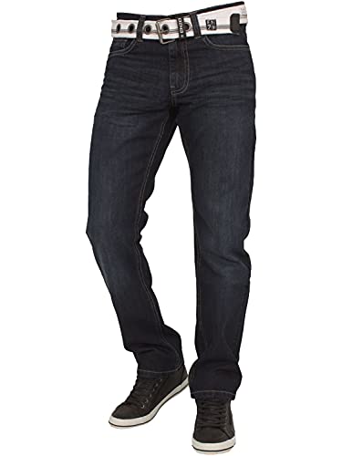 ENZO Herren Jeanshose Stonewash Regular Fit Classic Basic Denim Jeans Hose mit gratis Gürtel Gr. 48W x 32L, Dark Stonewash ENZO Herren Jeanshose Stonewash Regular Fit Classic Basic Denim Jeans Hose mit gratis Gürtel Gr. 48W x 32L, Dark Stonewash von Ze ENZO