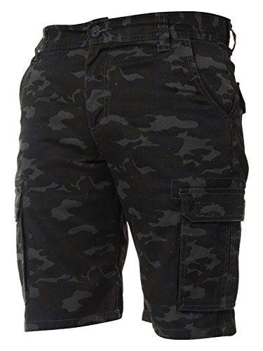 Enzo Jeans Herren Cargo Camo Shorts Sommer Combat Camouflage Chino Half Pants, Vintage, 38W von Ze ENZO