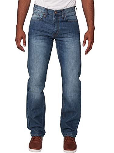 Herren Enzo Regulär Gerader Schnitt Denim Blau Jeans Hose alle Bundweiten - mid Stone Washed, 42W x 32L Herren Enzo Regulär Gerader Schnitt Denim Blau Jeans Hose alle Bundweiten - mid Stone Washed, 42W x 32L von Ze ENZO