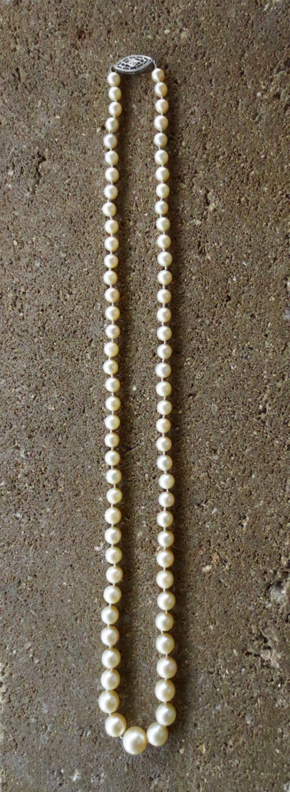 Graduierte 5-10 Mm Akoya Perlen Halskette 22 "Länge 14K Verschluss Hand Geknüpft Graduierte 5-10 Mm Akoya Perlen Halskette 22 "Länge 14K Verschluss Hand Geknüpft von ZeART