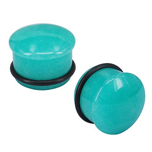 ZeSen Jewel Mosambik Amazonit Naturstein Ear Plug Ear Gauge, edles Temperament, einfach, Flare Tunnel, Ohrdehner, Stein, Stein ZeSen Jewel Mosambik Amazonit Naturstein Ear Plug Ear Gauge, edles Temperament, einfach, Flare Tunnel, Ohrdehner, Stein, Stein von ZeSen Jewel