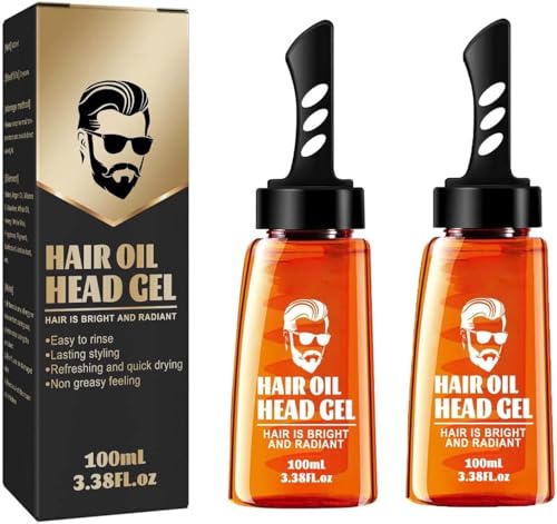 2-in-1-Haarwachs-Gel-Bandkamm, lang anhaltendes Styling-Gel und Wachs für Herren, schnell trocknend, feuchtigkeitsspendend von ZeTjieXing