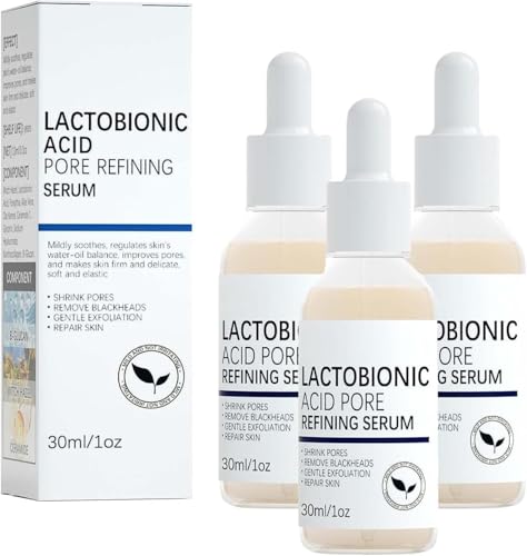 Lactobionsäure-Porenverfeinerndes Serum, Gesichtsflüssigkeit zur Reduzierung feiner Fältchen, Anti-Falten, Porenverfeinerung und Straffung, für Männer und Frauen von ZeTjieXing