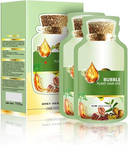 Natürliche Pflanzenhaarfarbe, neue botanische Bubble-Haarfarbe, reinen Pflanzenextrakten, Sofort-Haarfärbeshampoo für Männer und Frauen von ZeTjieXing