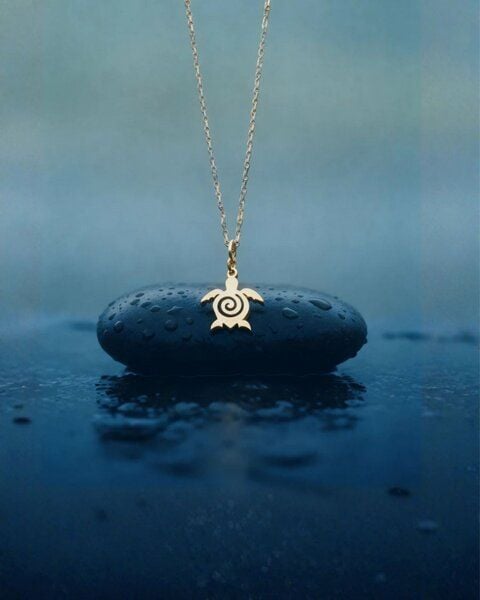 Zeachild Kette mit Schildkröte aus langlebigem & rostfreiem Edelstahl von Zeachild