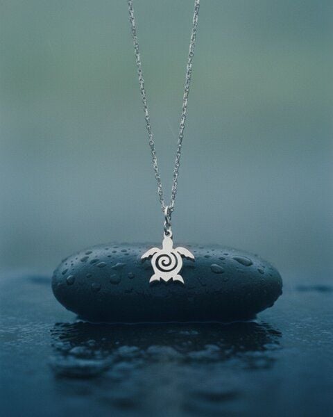 Zeachild Kette mit Schildkröte aus langlebigem & rostfreiem Edelstahl von Zeachild