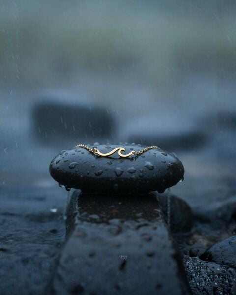 Zeachild Kette mit Wellenmotiv aus langlebigem & rostfreiem Edelstahl von Zeachild