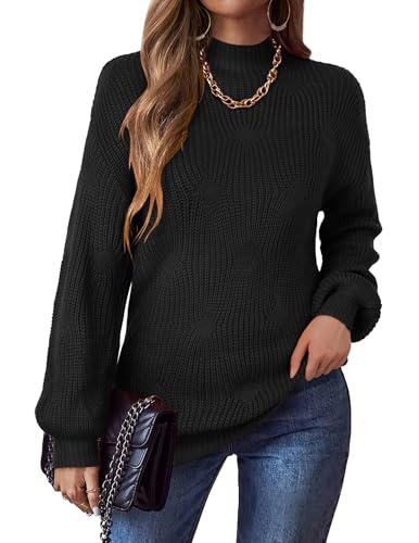 Zeagoo Damen Pullover Elegant Strickpullover Rollkragen Strickpulli Herbst Winter Warm Rollkragenpullover Einfarbig Gestrickt Sweater Schwarz S Zeagoo Damen Pullover Elegant Strickpullover Rollkragen Strickpulli Herbst Winter Warm Rollkragenpullover Einfarbig Gestrickt Sweater Schwarz S von Zeagoo