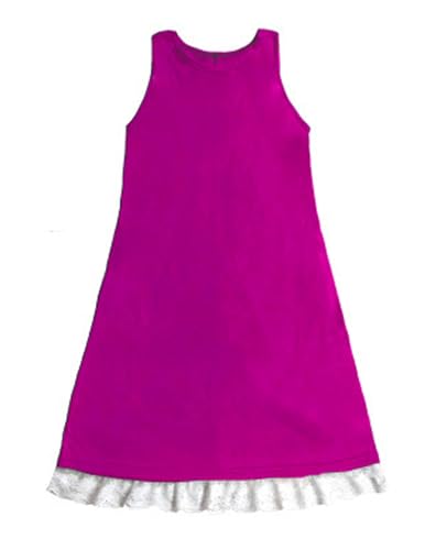 Zeagoo Damen Spitzenborte Tunikakleid Sommer Elegant Blusenkleid Sommerkleider Leicht Strandkleider Rundhals Minikleid Ärmelloses T-Shirt Kleid Tank Kleid Freizeitkleid Mit Taschen Rosa XL von Zeagoo