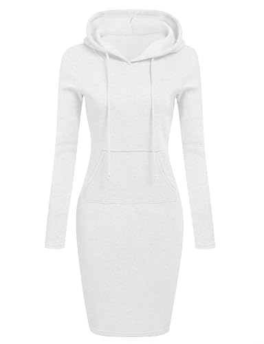 Zeagoo Hoodie Damen Sweatshirt Langarm V-Ausschnitt Hoodie Lange Kapuzenpullover Casual Einfarbig Pullover Elegant Kapuzenpulli mit Taschen Weiß XXL Zeagoo Hoodie Damen Sweatshirt Langarm V-Ausschnitt Hoodie Lange Kapuzenpullover Casual Einfarbig Pullover Elegant Kapuzenpulli mit Taschen Weiß XXL von Zeagoo