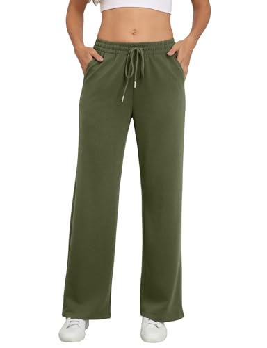 Zeagoo Hosen Damen Lang Freizeithose Locker Stoffhose Anzughose Damen Weite Hose mit Taschen High Waist Hose Damenhose Weites Bein Armeegrün M Zeagoo Hosen Damen Lang Freizeithose Locker Stoffhose Anzughose Damen Weite Hose mit Taschen High Waist Hose Damenhose Weites Bein Armeegrün M von Zeagoo