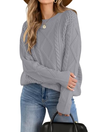 Zeagoo Pullover Damen Herbst Winter Strickpullover Elagant Langarm Rundhals Strickpulli Einfarbig Locker Oberteil Pulli Grau M Zeagoo Pullover Damen Herbst Winter Strickpullover Elagant Langarm Rundhals Strickpulli Einfarbig Locker Oberteil Pulli Grau M von Zeagoo