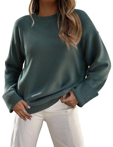 Zeagoo Pullover Damen Rundhals Strickpullover Chunky Casual Loose Langarm Stricken Oberteil Warm Winter Strickpulli Winterpullover Herbst Pulli Oberteile Militärgrün XXL Zeagoo Pullover Damen Rundhals Strickpullover Chunky Casual Loose Langarm Stricken Oberteil Warm Winter Strickpulli Winterpullover Herbst Pulli Oberteile Militärgrün XXL von Zeagoo