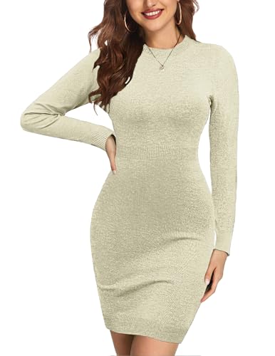 Zeagoo Kleider Damen Strickkleid Langarm Kleid Rundhals Pulloverkleid Elegant Winterkleid Bodycon Minikleid Casual Herbstkleid Beige M Zeagoo Kleider Damen Strickkleid Langarm Kleid Rundhals Pulloverkleid Elegant Winterkleid Bodycon Minikleid Casual Herbstkleid Beige M von Zeagoo