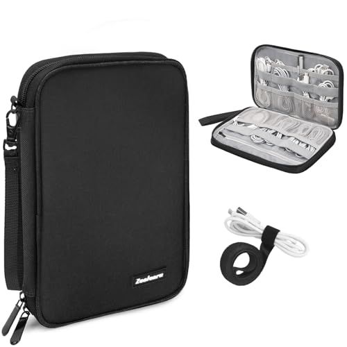 Zealearn Kabel-Organizer für Reisen, Kabeltasche, Elektronik-Organizer, Reisetasche, Tech-Tragetasche, Ladegerät, Tech-Geschenke, Schwarz 11B Zealearn Kabel-Organizer für Reisen, Kabeltasche, Elektronik-Organizer, Reisetasche, Tech-Tragetasche, Ladegerät, Tech-Geschenke, Schwarz 11B von Zealearn