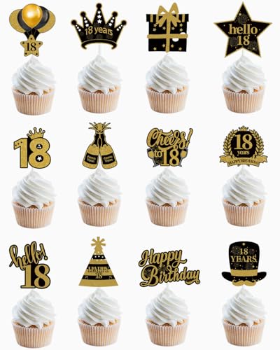 Zeayebsr 12pcs 18 Jahre, Dekoration für Geburtstagskuchen, Happy Birthday Cake Topper, Dekoration zum 18. deko 18. geburtstag,18. geburtstag junge deko,Geburtstag, Mädchen, Jungen,geburtstag deko Zeayebsr 12pcs 18 Jahre, Dekoration für Geburtstagskuchen, Happy Birthday Cake Topper, Dekoration zum 18. deko 18. geburtstag,18. geburtstag junge deko,Geburtstag, Mädchen, Jungen,geburtstag deko von Zeayebsr