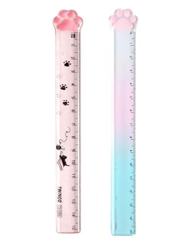 Zeayebsr 15 cm Katzenkrallenlineal, Kunststoff Lineal, Messwerkzeug für Schule Büro Zuhause von Zeayebsr
