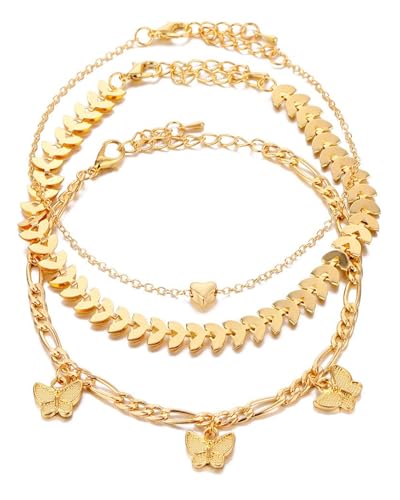 Zeayebsr fußkettchen für damen, Gold Fußkettchen für Damen, halsketten für frauen wasserfest, Gold Fussketten für Frauen Set Wasserdicht Layered Gold Fußkette für Teenager Mädchen Schmuck Geschenk Zeayebsr fußkettchen für damen, Gold Fußkettchen für Damen, halsketten für frauen wasserfest, Gold Fussketten für Frauen Set Wasserdicht Layered Gold Fußkette für Teenager Mädchen Schmuck Geschenk von Zeayebsr