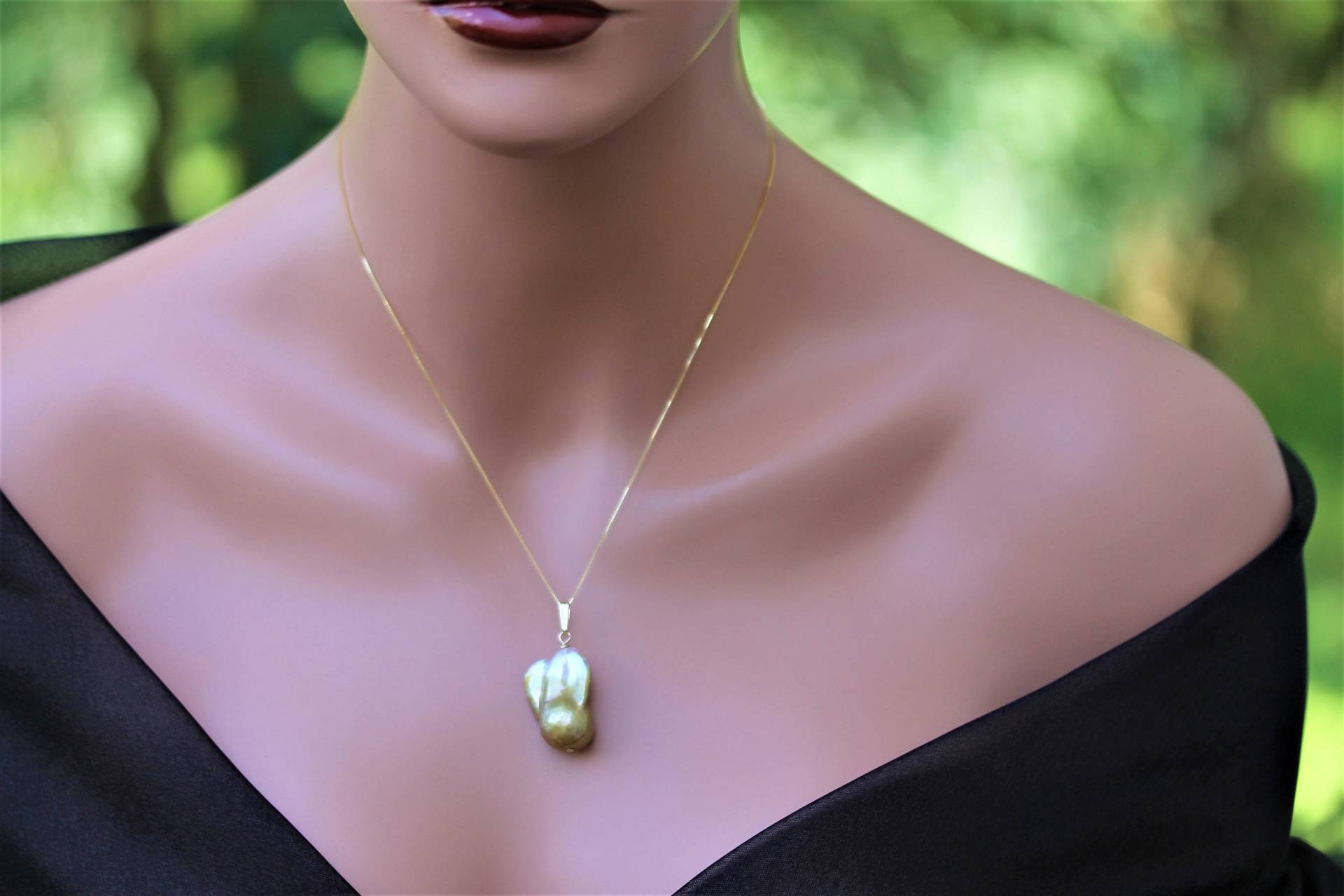 Barock Perlenkette, Echten Perlen, Flameball Perle, Hochzeitsschmuck, Süßwasserperle, 14Ky Gold, Naturperlen, Aaa Geschenkidee von ZebaCreations