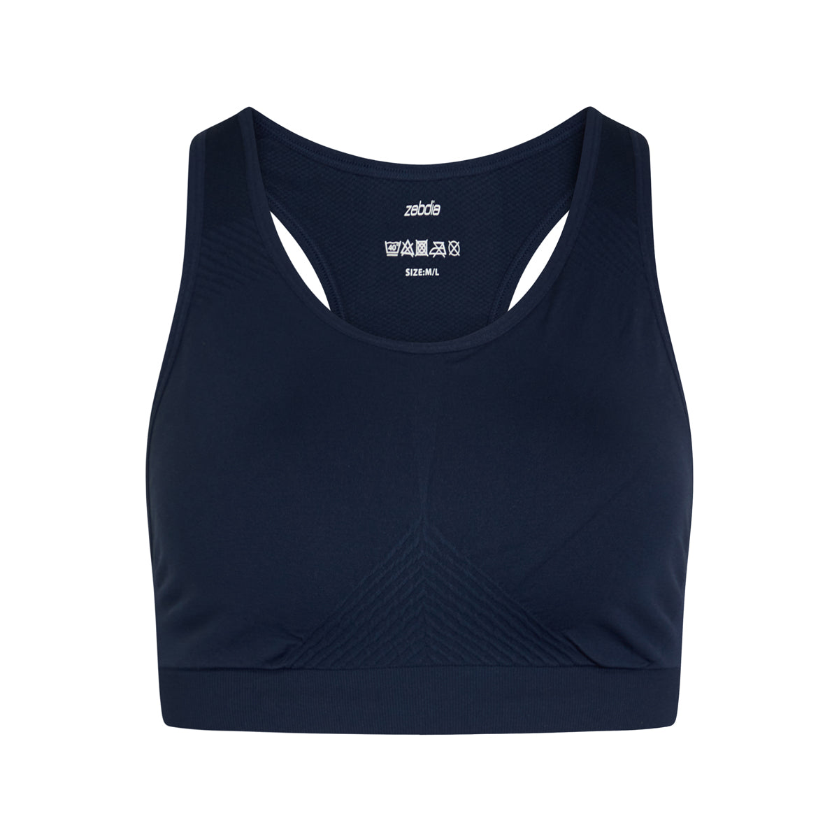 Zebdia Seamless Sport BH, Farbe: Blau, Größe: XL/XXL, Damen von Zebdia