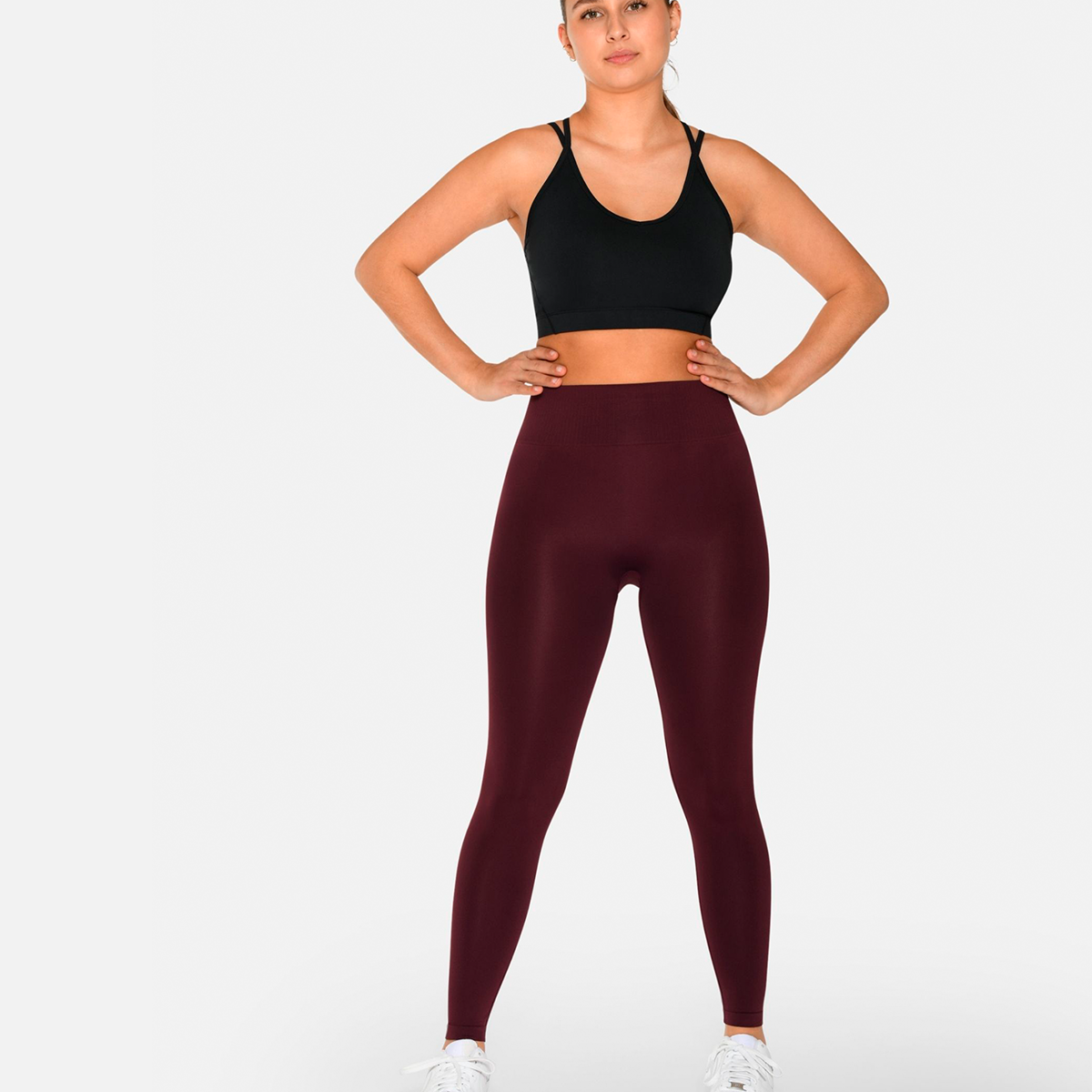 Zebdia Women Seamless Leggings, Farbe: Rot Tasting, Größe: M/L, Damen von Zebdia