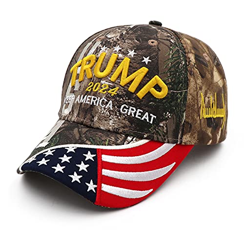 Zebery Trump Hut 2024, Donald Trump Hat 2024 Keep America Great Cap 3D Stickerei Einstellbare Baseball Cap Hut von Zebery
