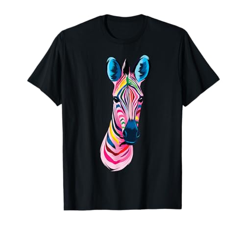 Zebra buntes Kostüm Zebra Kopf Wild Kinder lustig T-Shirt Zebra buntes Kostüm Zebra Kopf Wild Kinder lustig T-Shirt von Zebra Colorful