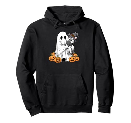 Lustiger Geist Zebra Kürbis Halloween Kinder Herren Damen Pullover Hoodie Lustiger Geist Zebra Kürbis Halloween Kinder Herren Damen Pullover Hoodie von Zebra Lovers Cute Halloween Outfits for Boy Girl