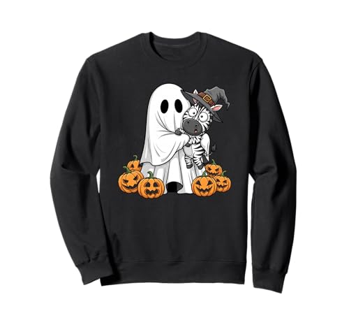 Lustiger Geist Zebra Kürbis Halloween Kinder Herren Damen Sweatshirt Lustiger Geist Zebra Kürbis Halloween Kinder Herren Damen Sweatshirt von Zebra Lovers Cute Halloween Outfits for Boy Girl