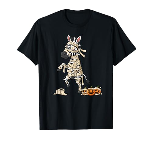 Lustiger Zebra Mummy Kürbis Halloween Kinder Herren Damen T-Shirt Lustiger Zebra Mummy Kürbis Halloween Kinder Herren Damen T-Shirt von Zebra Lovers Cute Halloween Outfits for Boy Girl