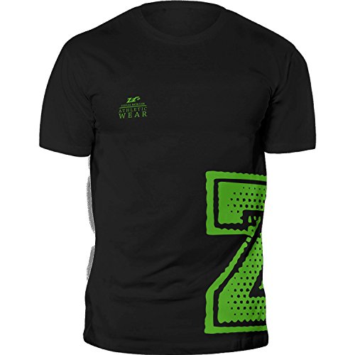 ZEC+ Herren Shirt Athletic T-Shirt Man in SCHWARZ aus 100% Baumwolle Größe M von Zec+ Nutrition