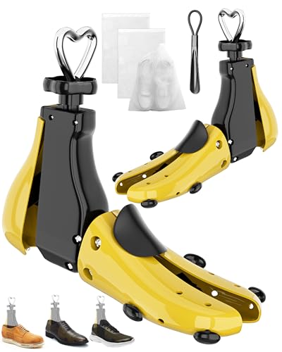 Zecaveler Schuhspanner 2er Set für Damen und Herren – Längen- und Breitenverstellung – Ideal für Lederschuhe, Sportschuhe & Stiefel (Yellow—2Pack) von Zecaveler