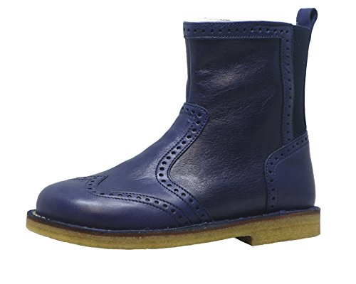 Zecchino d'Oro A06-628 Stiefeletten mit Lammfell und Budapester Muster (31 EU, Blau (Azurblau 2560)) von Zecchino d'Oro