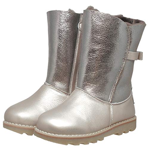 Zecchino d'Oro A29 2933 Mädchen Lammfell Stiefel Schleife Platin, Schuhgröße:EUR 24 von Zecchino d'Oro