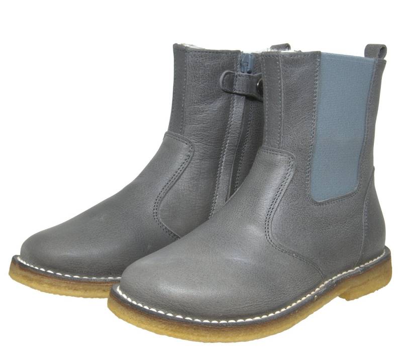 Zecchino d'Oro Zecchino d'Oro A06 668 Stiefel Lammfell Kinderschuhe grau Schnürstiefelette von Zecchino d'Oro