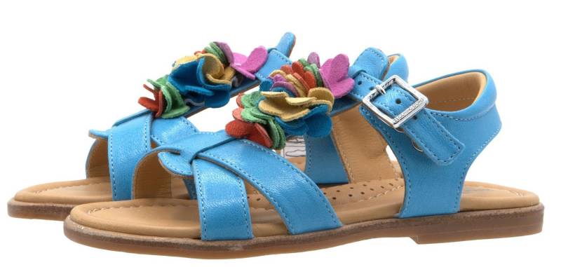 Zecchino d'Oro Zecchino d'Oro Sandalen Mädchen F21 5051 Leder mit 3D Bkumen Blau Sandalette von Zecchino d'Oro