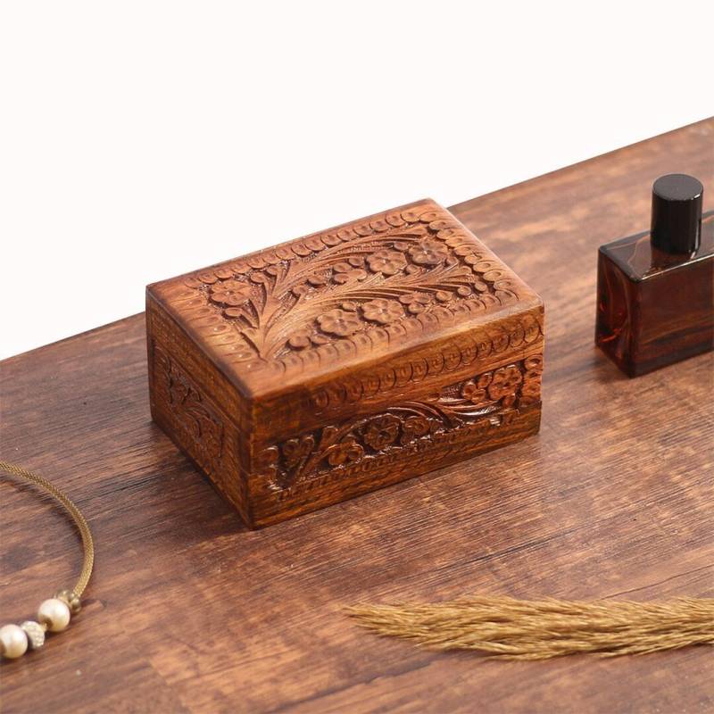 Secret Lock Box - Verstecktes Fach Geheime Öffnung Puzzle Box Holz, Handgefertigte Schmuckschatulle Mit Verstecktem Schloss von Zeckky