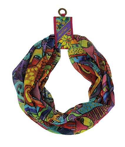 Laurel Burch Artistic Infinity Schal Kollektion, Katzenstamm, Einheitsgröße von Zeckos