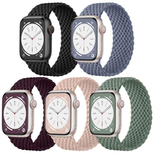 Zedoli Dehnbares Solo-Loop-Armband für Apple Watch, 41 mm, 40 mm, 38 mm, weiches, elastisches, geflochtenes Sport-Ersatzband für iWatch-Armbänder für Damen und Herren, Serie 9, Serie 8, 7, 6, 5, 4, 3, von Zedoli