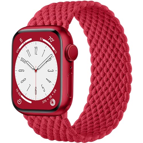 Zedoli Geflochtenes Solace-Armband für Herren, kompatibel mit Apple Watch, 45 mm, 44 mm, 42 mm, 49 mm, verstellbares, dehnbares Nylonband, elastisches Sportarmband für iWatch Serie 9, 8, 7, 6, 5, 4, von Zedoli