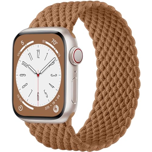 Zedoli Geflochtenes Solace-Armband für Herren, kompatibel mit Apple Watch, 45 mm, 44 mm, 42 mm, 49 mm, verstellbares, dehnbares Nylonband, elastisches Sportarmband für iWatch Serie 9, 8, 7, 6, 5, 4, von Zedoli